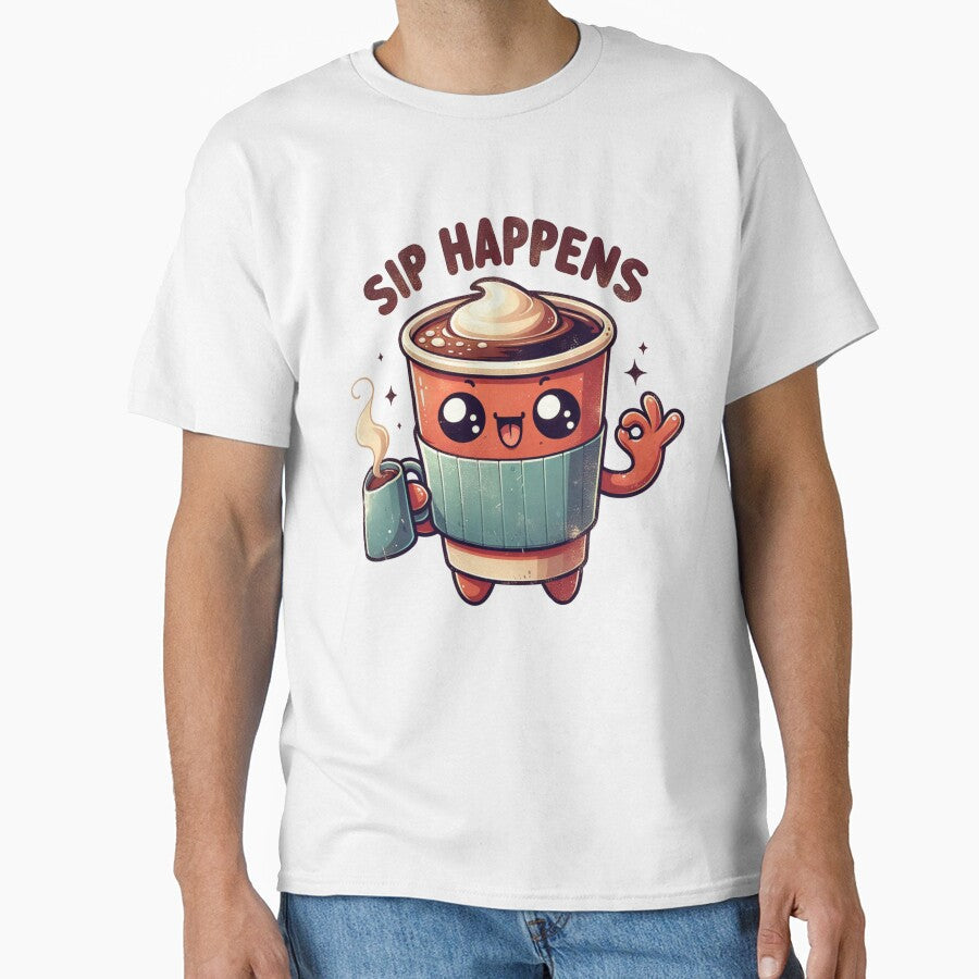 Sip Happens by BassHeadMomma Unisex , , , Long Sleeve Tee
