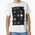 Brown Gray Black White Stripe Circle Dot Pattern Pairs DE 2022 Popular Color Trail Dust DE6123 by ColorOfTheYears