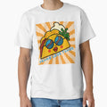 Peace Love Tacos Vintage Pop Art Food Face by MsBrillMakes Unisex , , , Long Sleeve Tee