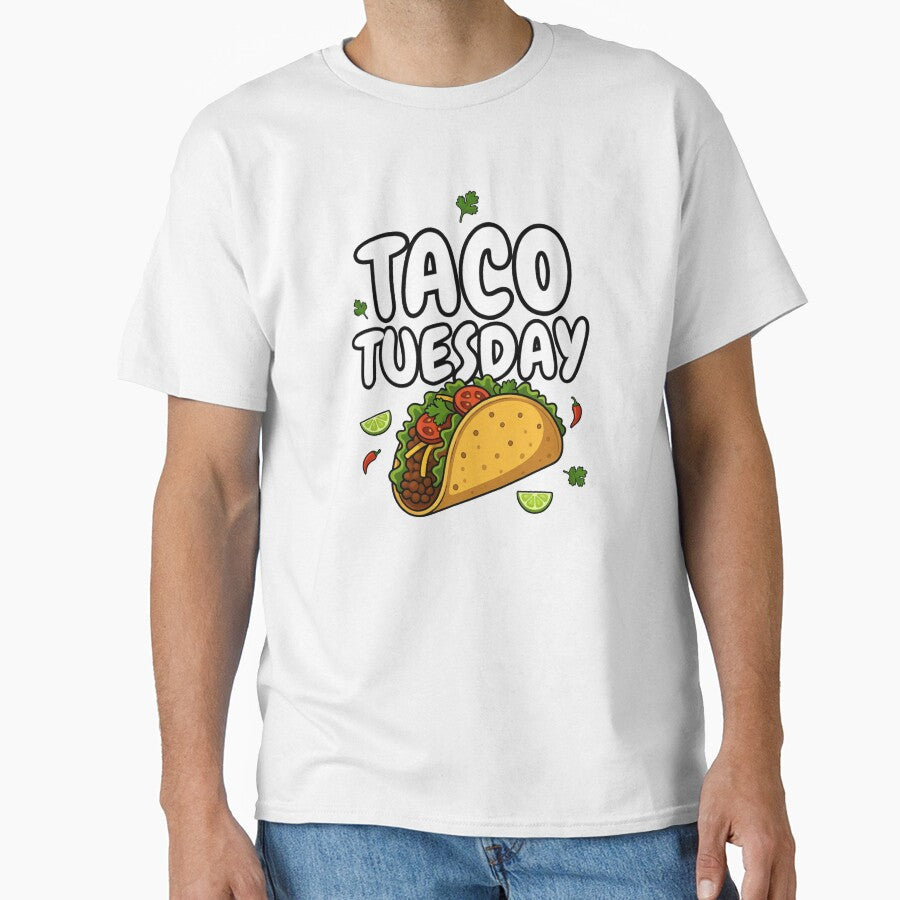 Taco Tuesday Cartoon Taco by TernEdge Unisex , , , Long Sleeve Tee