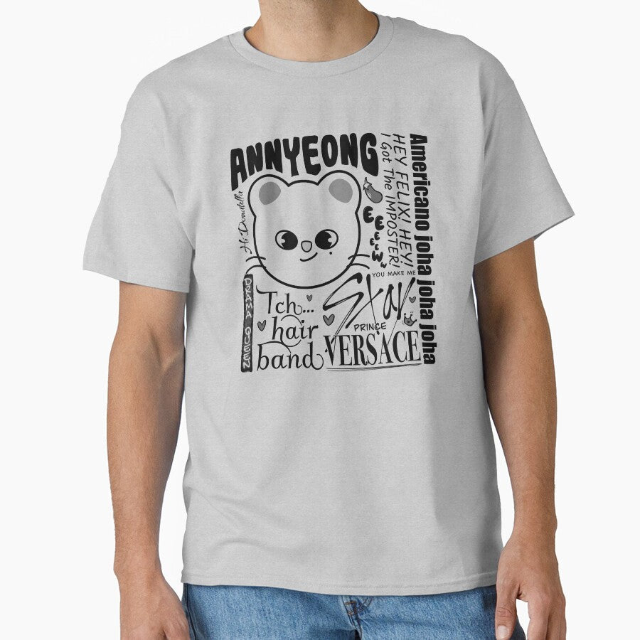 Print Hyunjin meme stray kids by PrintStay Unisex , , , Long Sleeve Tee