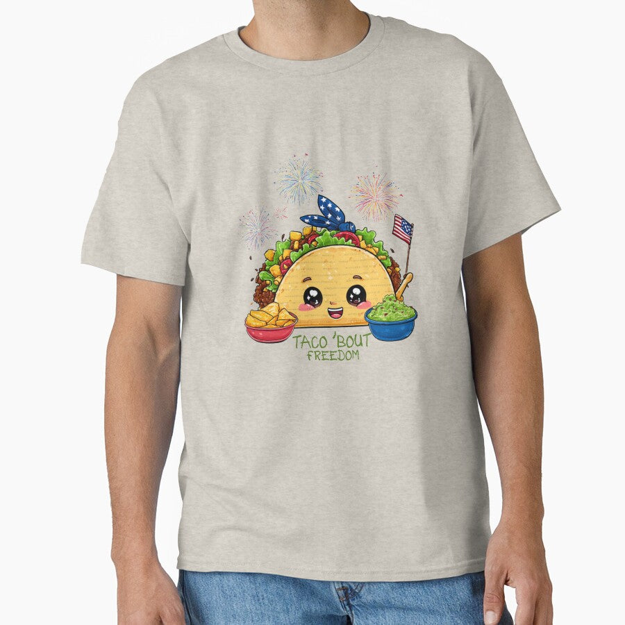 Taco 'Bout Freedom Patriotic Taco with Bandana  4th of July Design by BoxofMoments