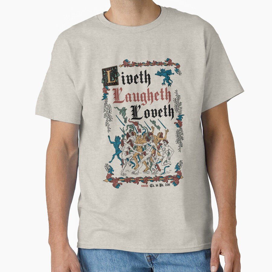 Live Laugh Love Medieval Style - funny retro vintage English history by Nemons Unisex , , , Long Sleeve Tee