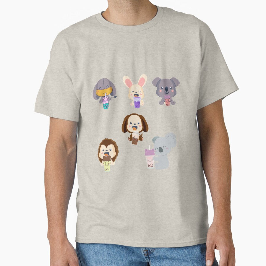 Kawaii Animal Boba Tea cute elephant rabbit koala monkey lion by 0umStore