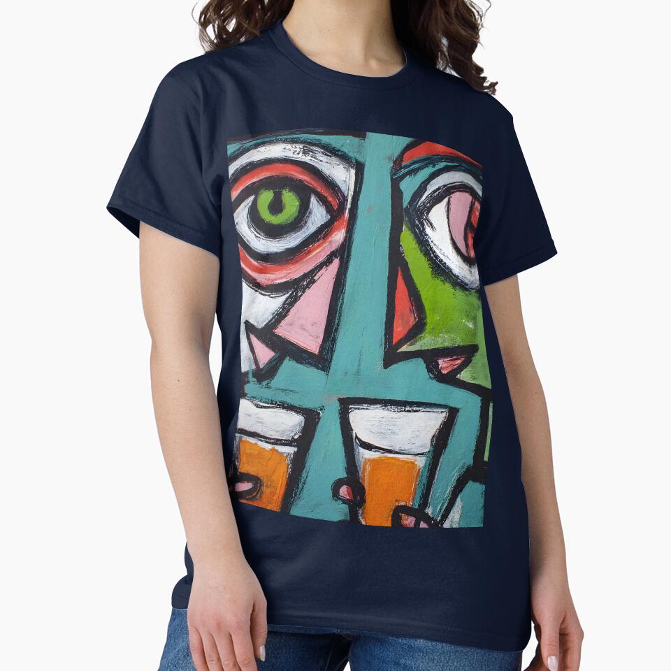 Vibrant Abstract Faces with Exaggerated Features- Bold Dynamic Geometric Shapes by OlfactoART Studio