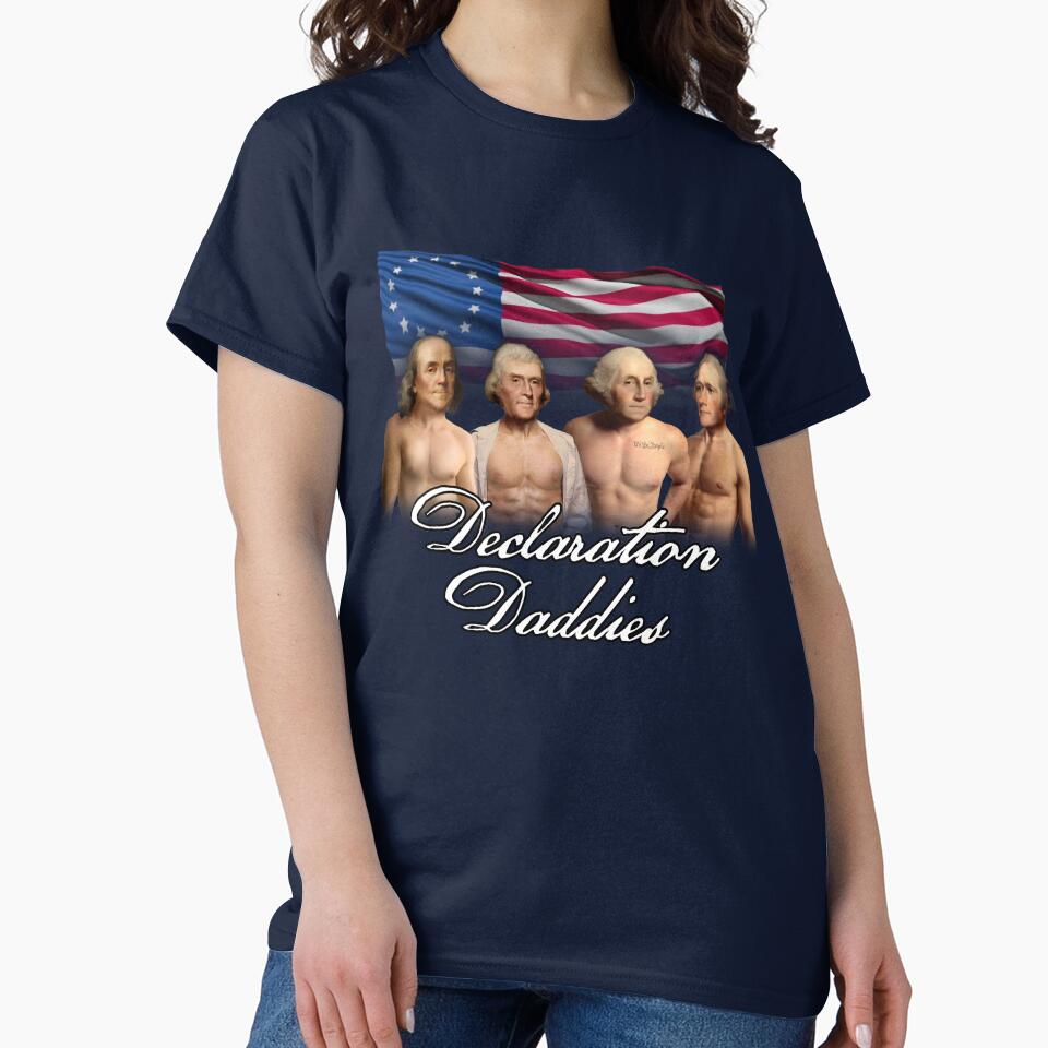 Declaration Daddies - Funny 4th of July Founding Fathers America 250 by snazzyseagull Unisex , , , Long Sleeve Tee