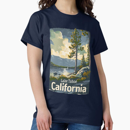 A Vintage Travel Illustration of Lake Tahoe - California by GoodOldVintage