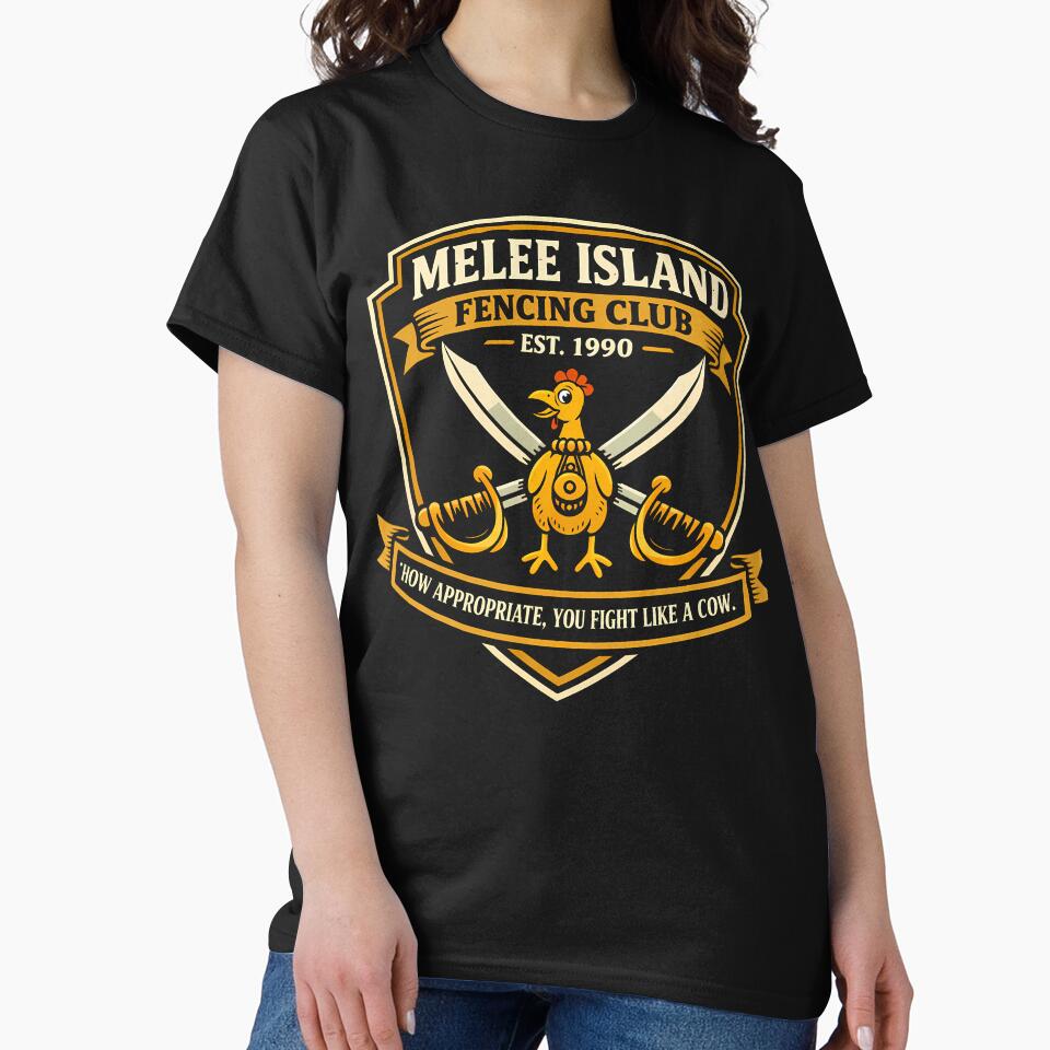Melee Island Fencing Club Varsity Crest by agearb Unisex , , , Long Sleeve Tee