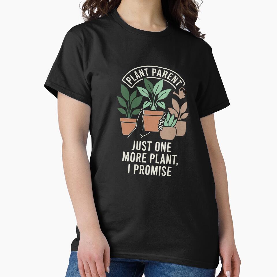 Plant Parent Just One More Plant I Promise - Aesthetic Indoor Jungle by vlahstudio