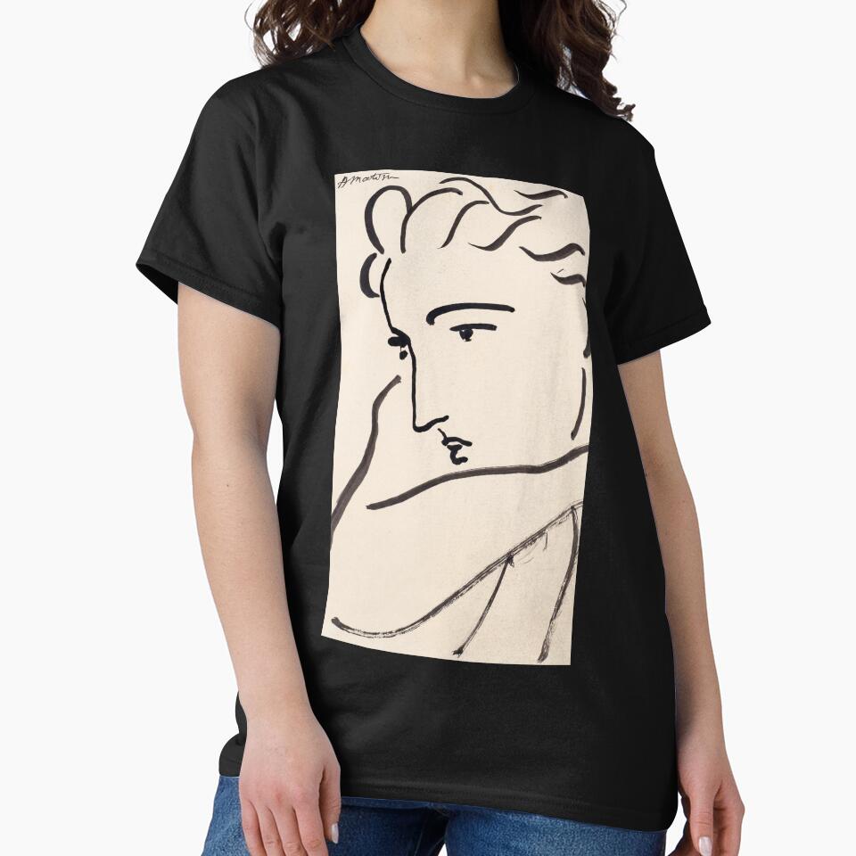 Minimalist Ink Portrait of a Woman by artofuniverse