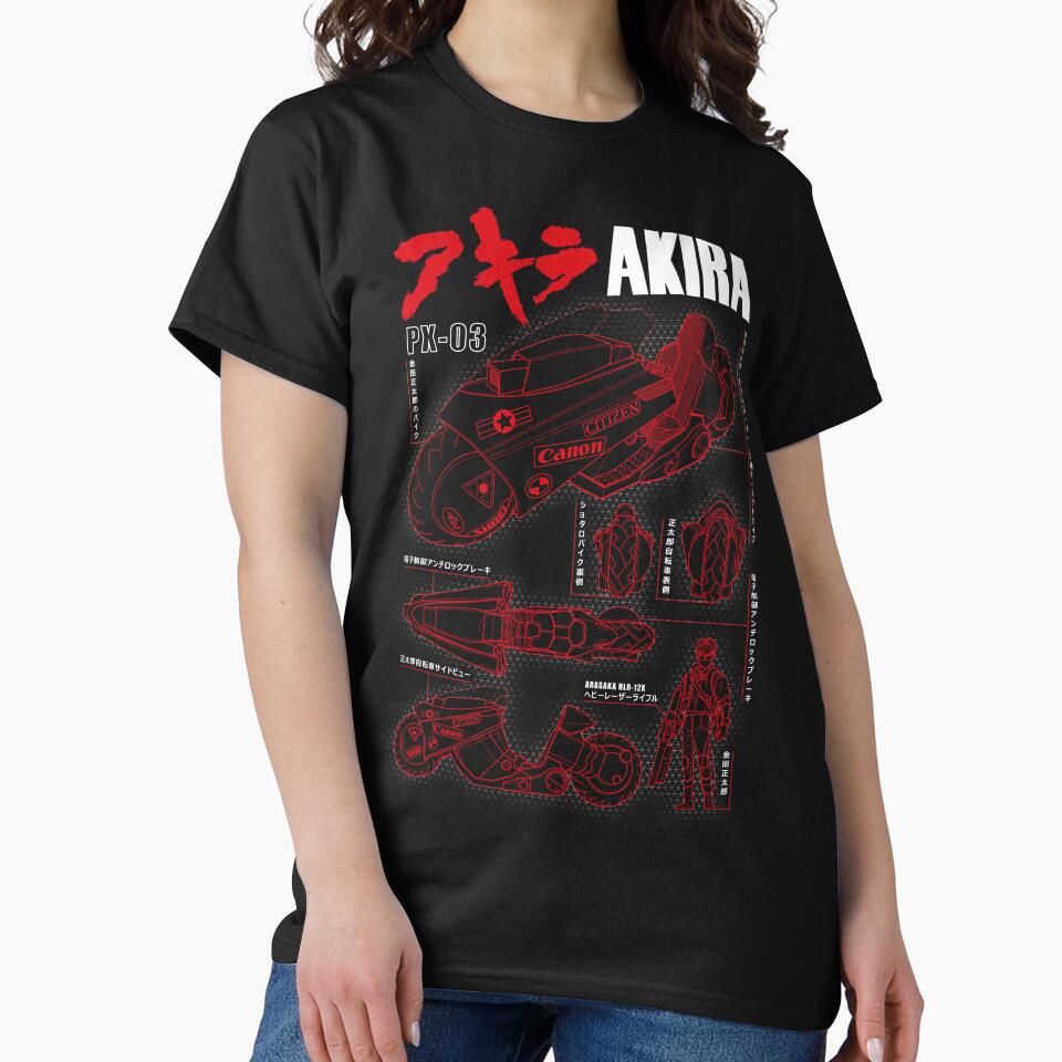 AKIRA - Kaneda bike blueprint by Korey Unisex , , , Long Sleeve Tee