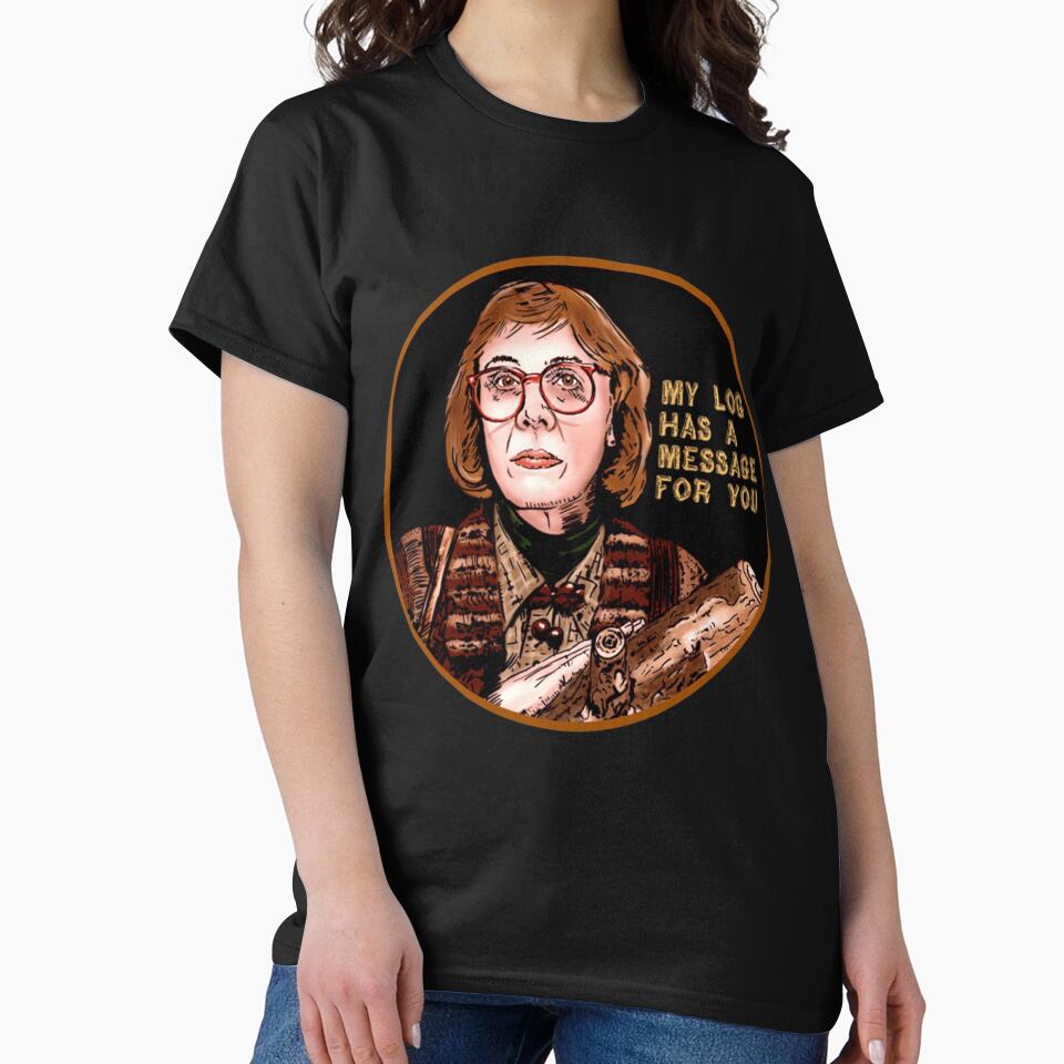 Log Lady Message Retro Pop Illustration by JuliaJindra Unisex , , , Long Sleeve Tee