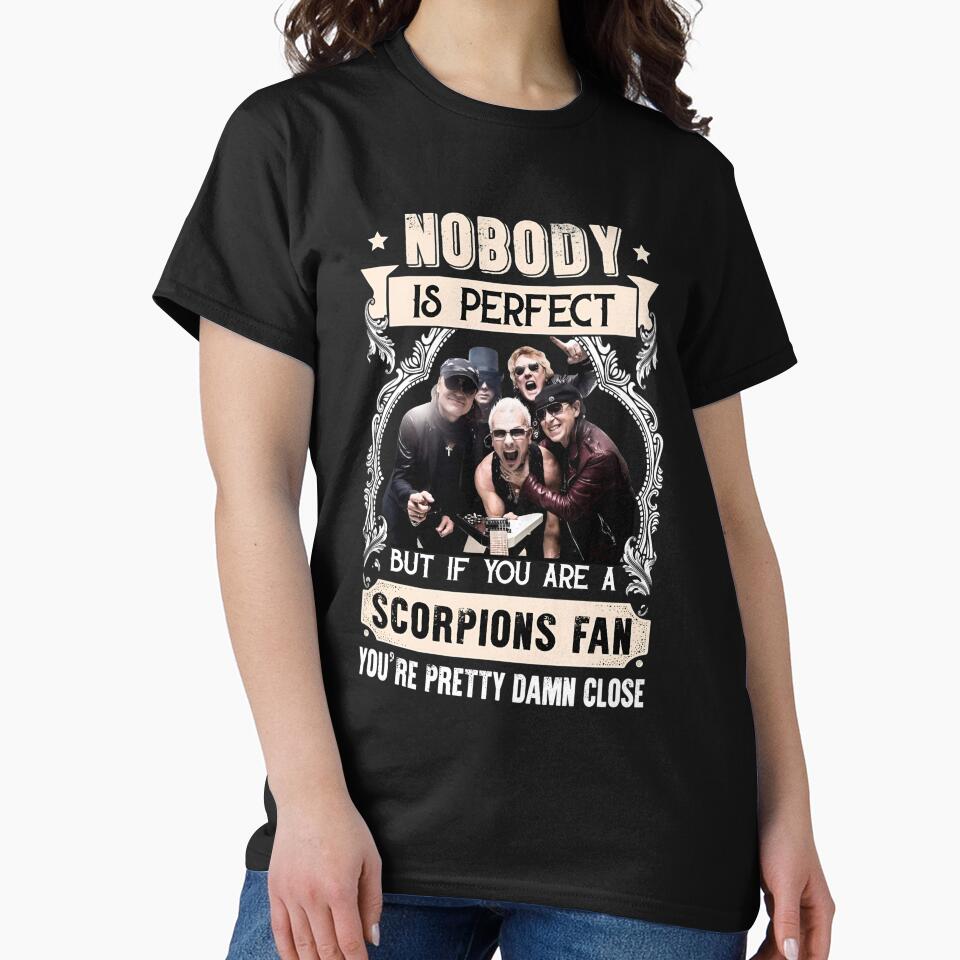 Nobody Is Perfect But If You Are A Scorpions Fan Quote by MindrootEchoart Unisex , , , Long Sleeve Tee