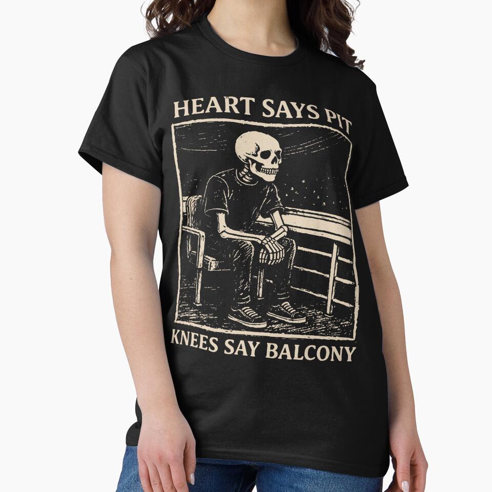 Heart Says Pit Knees Say Balcony Retro Vintage by Michasstuckey