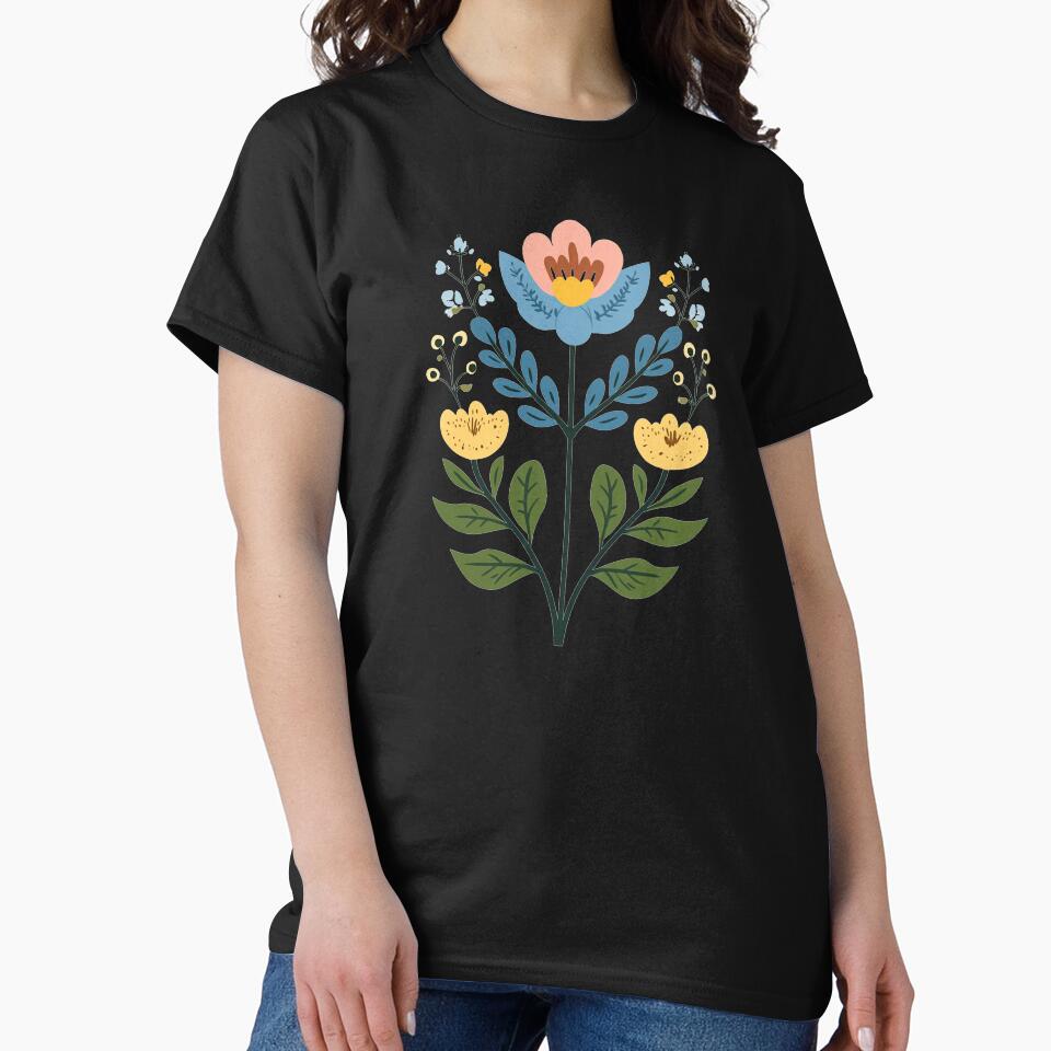 Blue and Pink Flower Folk by Tulungletoy