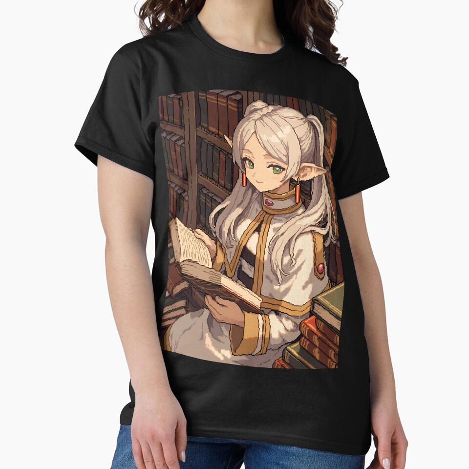 Frieren Pixel Art by SchellStation Unisex , , , Long Sleeve Tee