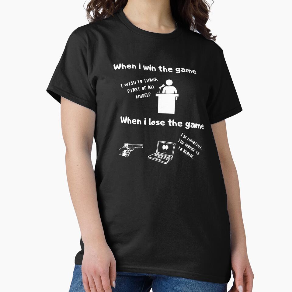 When I win the game VS when I lose the game – Test & illsutration design – White text by Nemesiscrowd