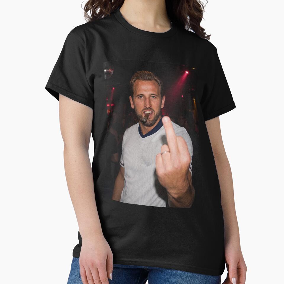 Harry Kane England Football Pub Funny Middle Finger by aridawstrusbbyg Unisex , , , Long Sleeve Tee