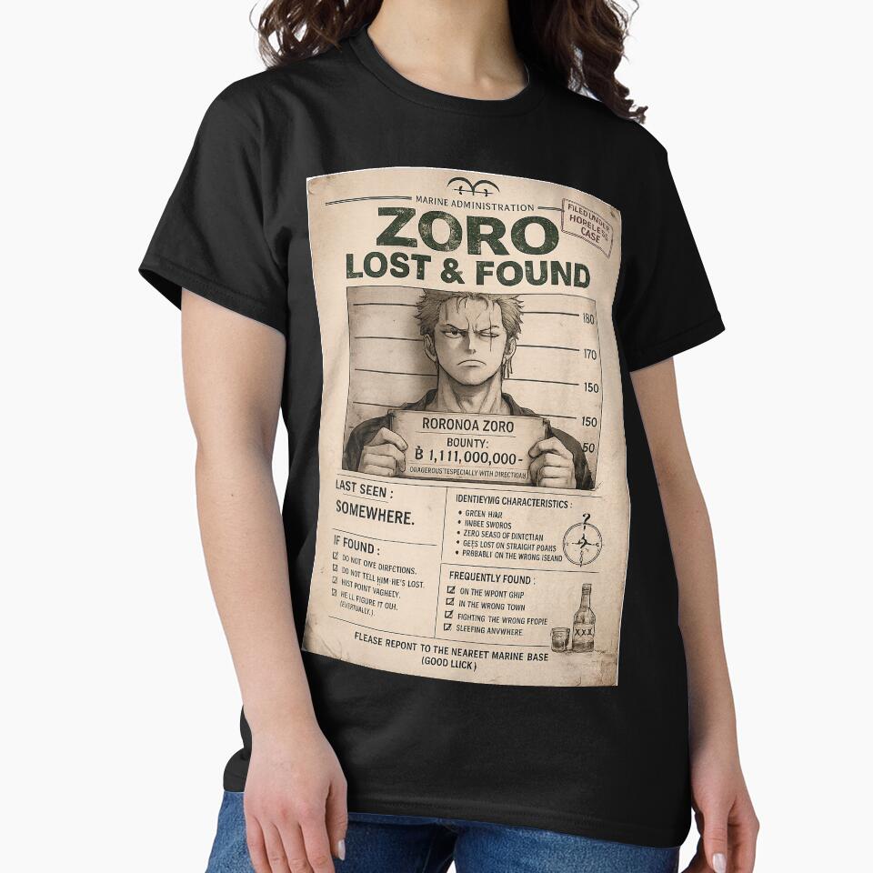 Zoro Lost & Found by Hozukimaru Unisex , , , Long Sleeve Tee