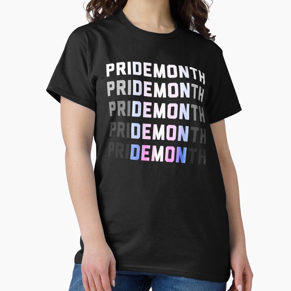 PriDEMONth trans by Art by Veya Unisex , , , Long Sleeve Tee