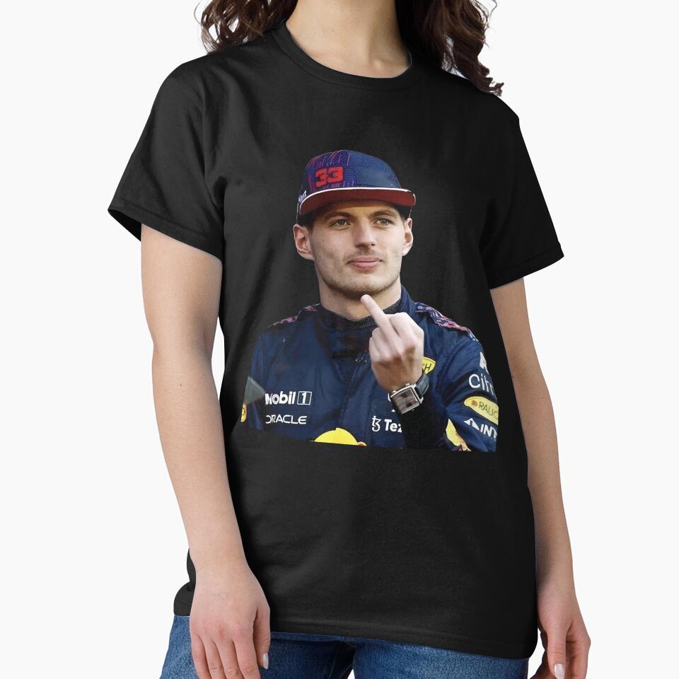 Max F1 Driver Middle Finger Meme Funny by FormulaGTee1 Unisex , , , Long Sleeve Tee