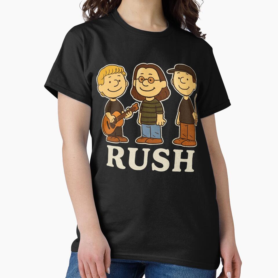 Rush x Peanuts - Geddy Lee, Lifeson-Peart, Rush, Rush tour 2026 by viletajean-luc Unisex , , , Long Sleeve Tee