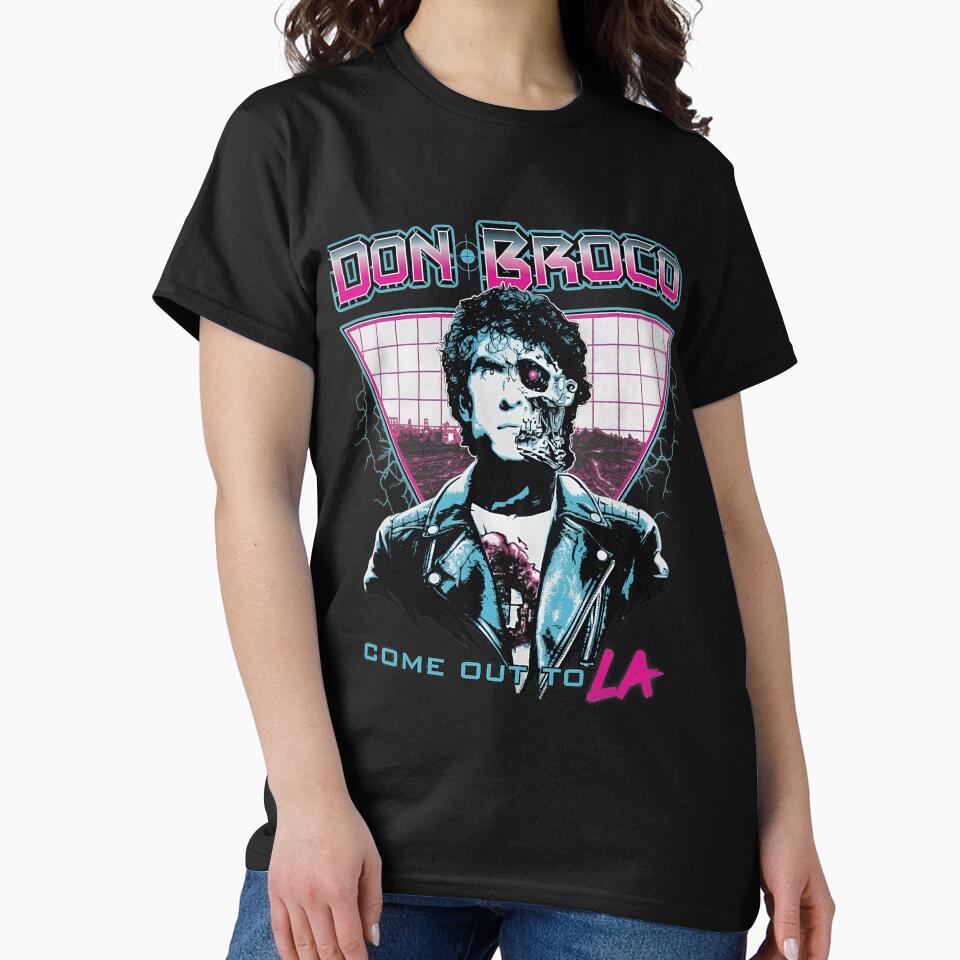 Broco Synthwave Portrait Retro Stage Graphic by Bassot-Studio Unisex , , , Long Sleeve Tee