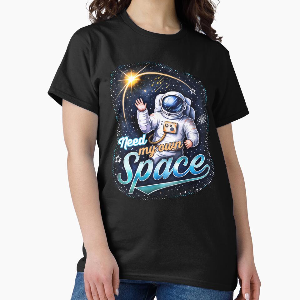 Need My Own Space Astronaut Introvert Quote by PixelGrafiks