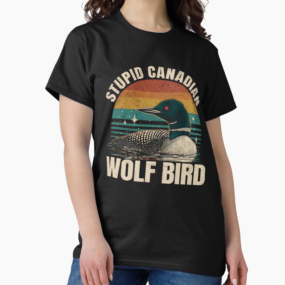 Stupid Canadian Wolf Bird Cottage Heated Rivalry by UlrichMerzano Unisex , , , Long Sleeve Tee