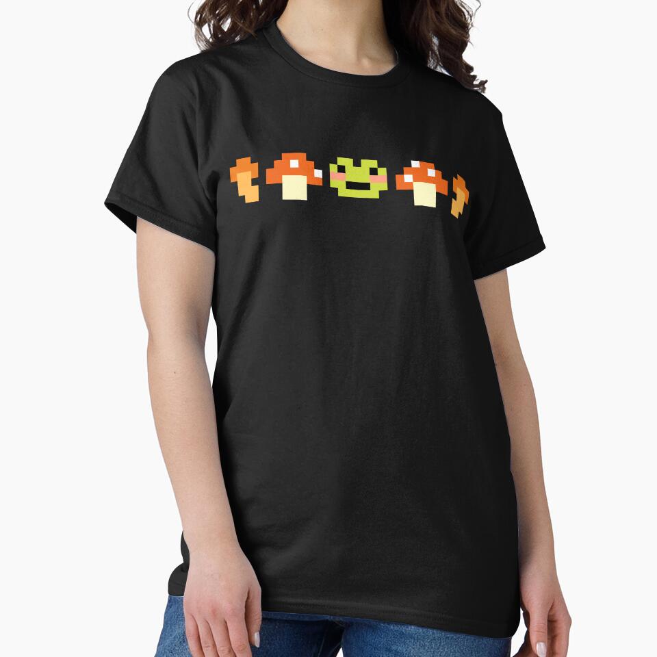 Pixel Frog Mushroom – Cute Retro Pixel Art Nature Design by Aku-passion