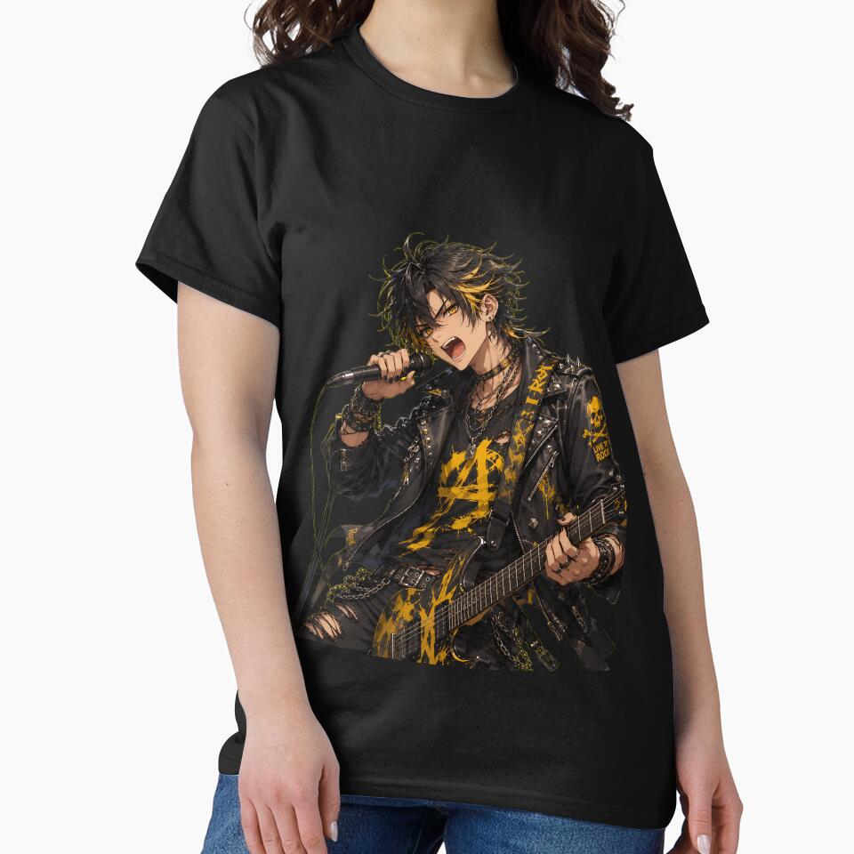 Anime Rockstar Boy Punk Concert Streetwear Graphic Design by Studio Atharv