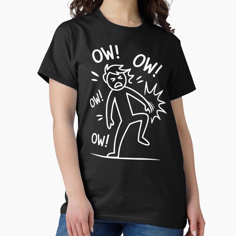 Funny Ow Ow Ow Ow Ow Ow Ow Character For Boys Girls Women Apparel, Person in Pain by art1129