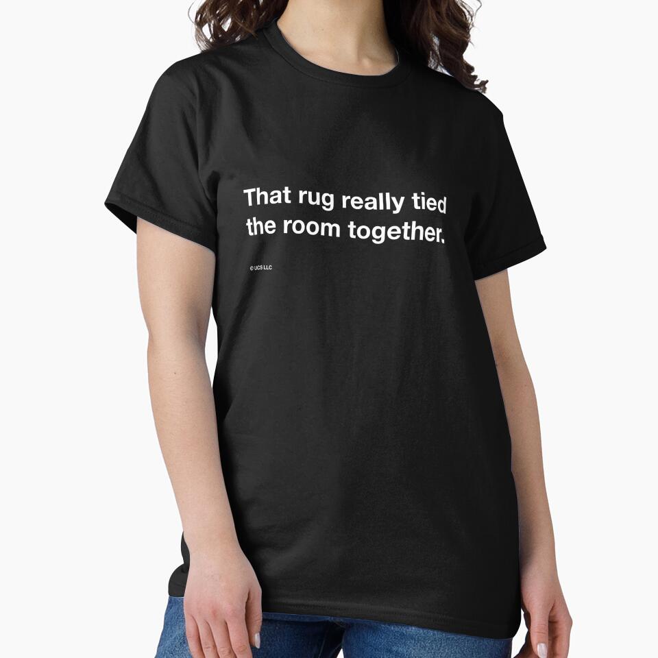The Big Lebowski quote, "That rug really tied the room together." by tiptoptees Unisex , , , Long Sleeve Tee