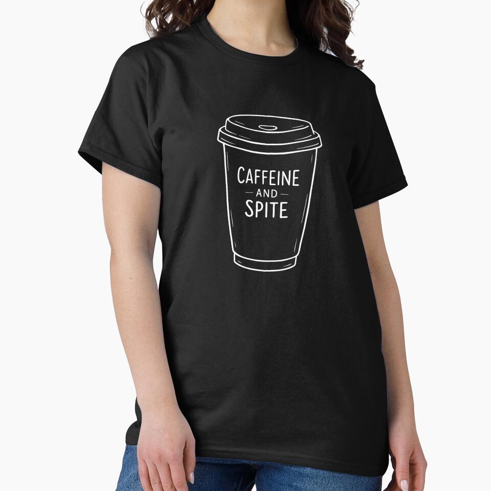 Caffeine And Spite Coffee Lover Shirt – Funny Coffee Quote T-Shirt – Sarcastic Coffee Lover Gift – Barista Humor Tee by Artbyrome