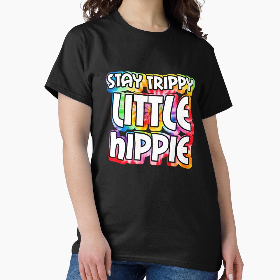 Trippy Little Hippie design, Hippie Tee, Psychedelic graphic by Lisbob