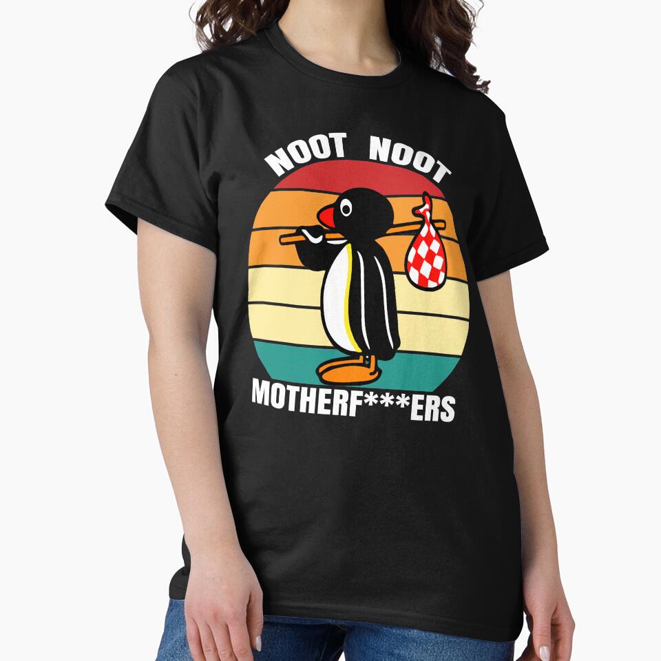 Noot Noot Pingu, Funny Gift Noot Noot, Pingu Noot Noot Motherf by Ake10 Unisex , , , Long Sleeve Tee