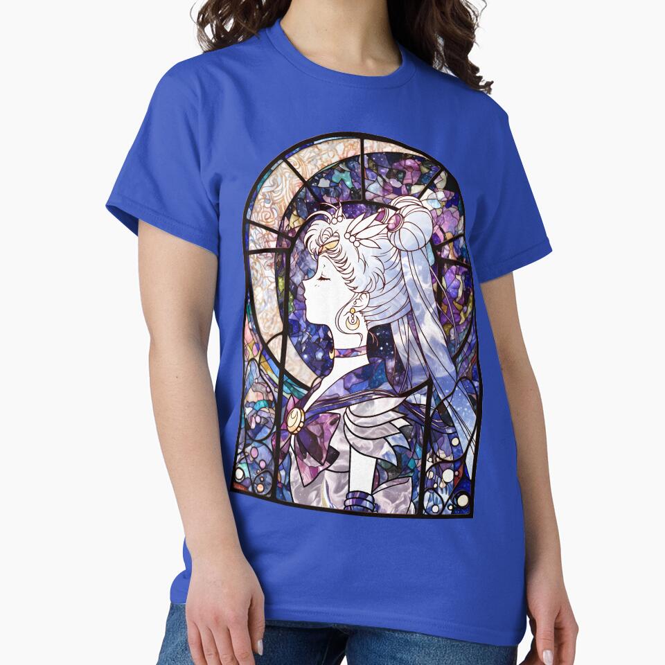 Stained Glass Moon by SchellStation Unisex , , , Long Sleeve Tee