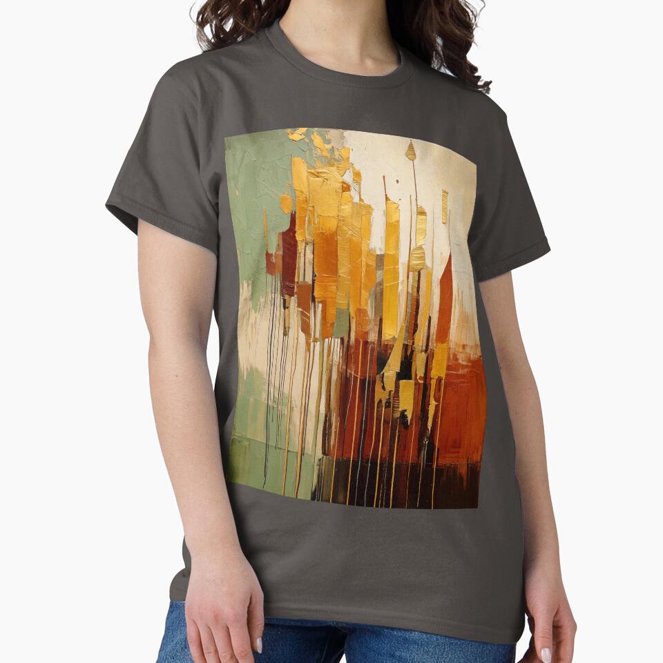 Bauhaus Abstract Painting – Earth Tones with Dripping Thick Textured Paint – Modernist Art by CattlettArt