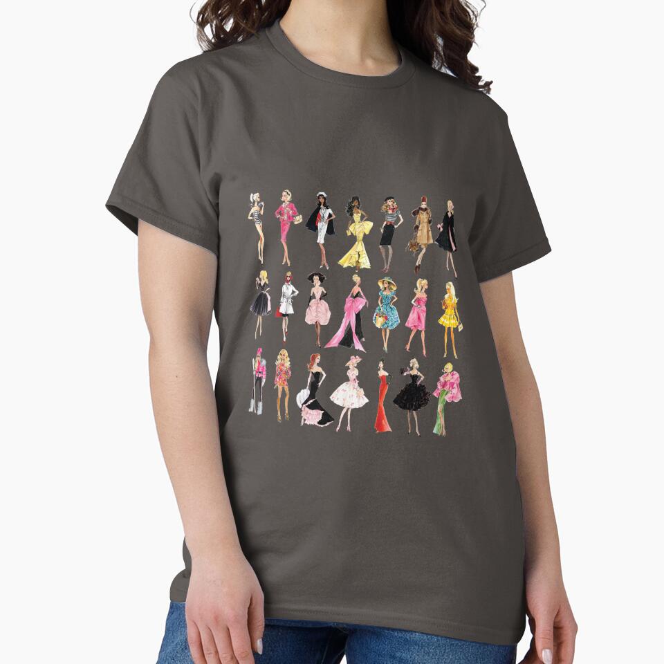 Vintage Doll Illustrations by shayray Unisex , , , Long Sleeve Tee