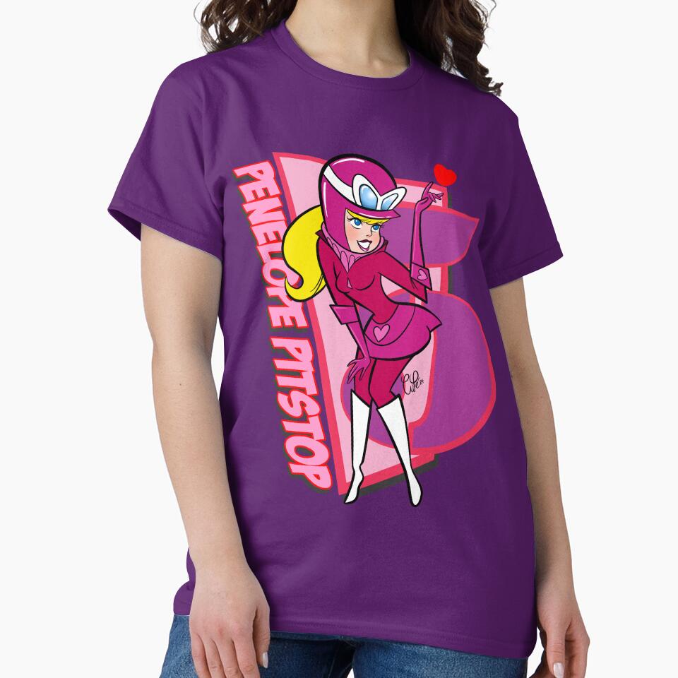 RETRO CARTOON VINTAGE - PENELOPE CASCO - RACING CARS - D2 by CuPensky Unisex , , , Long Sleeve Tee