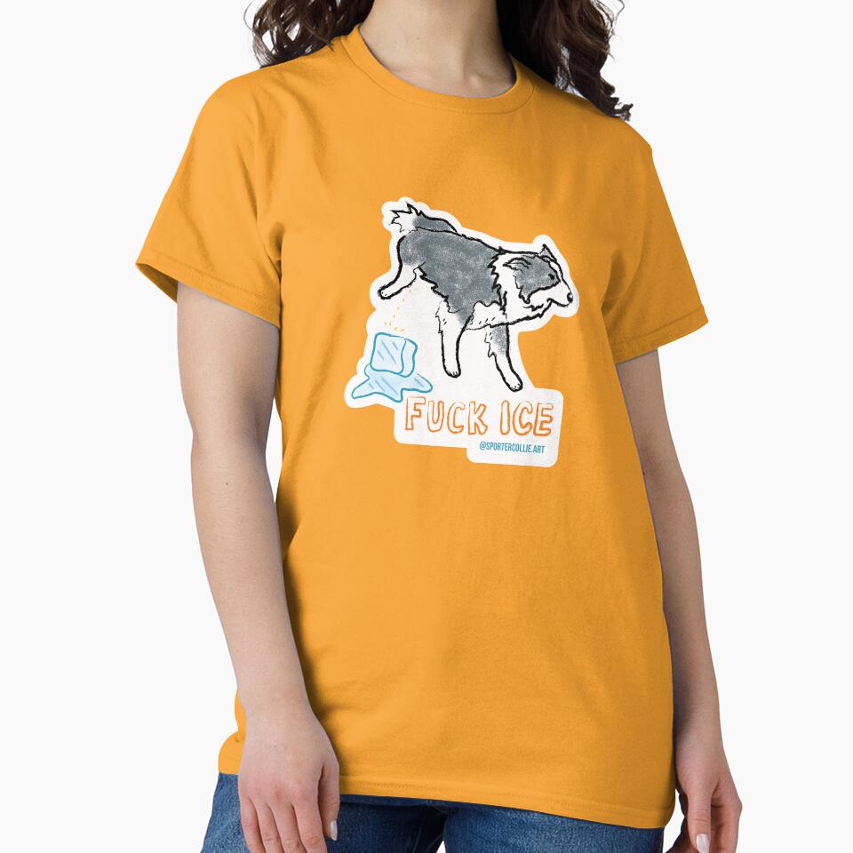 Fuck ICE Border Collie by Sporter Collie Art