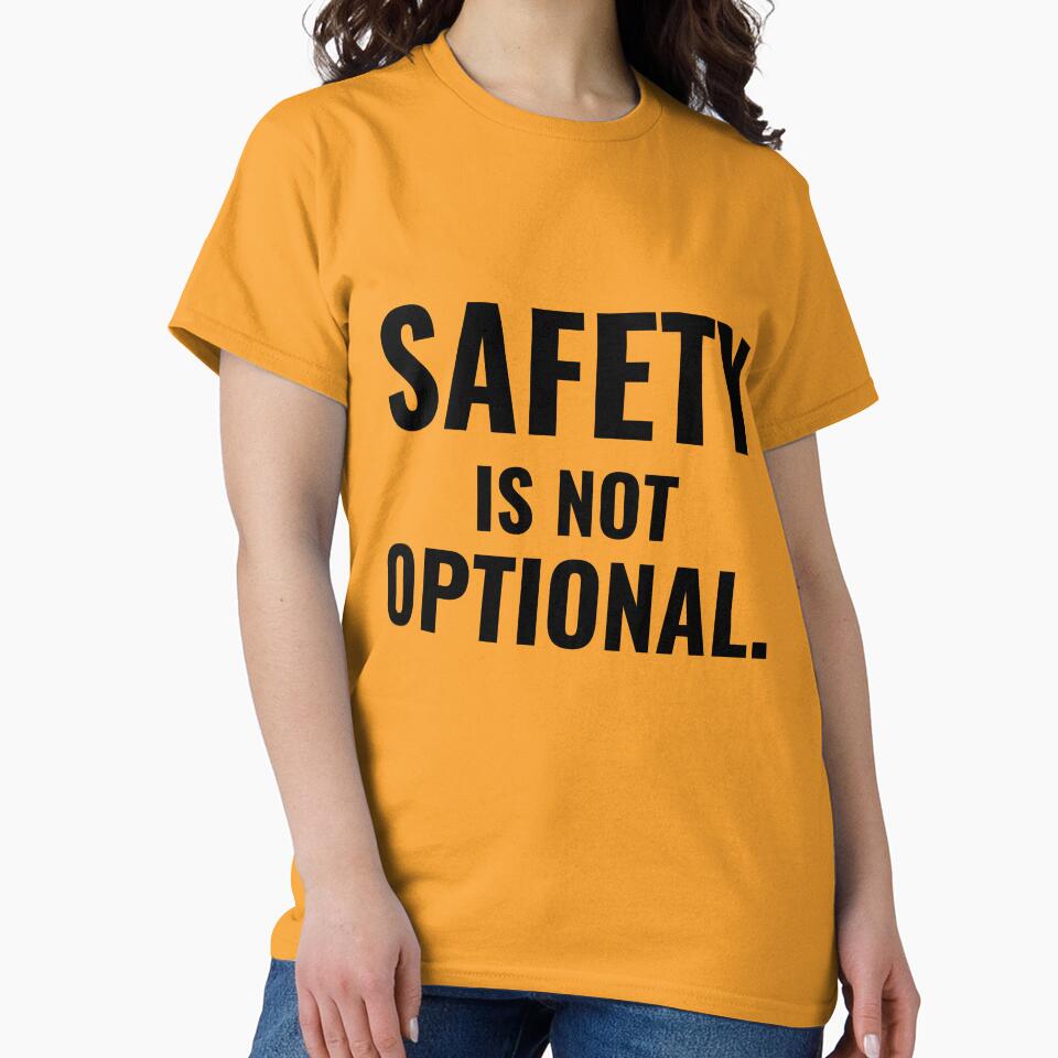 Safety Is Not Optional – Workplace Safety Quote Minimal Design by BRTSHA88