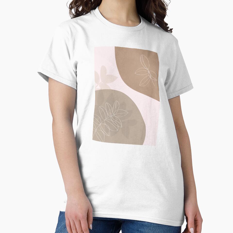 Neutral Abstract Shapes, Line Art Drawing, Scandi Artwork 3 by technicolorable_art