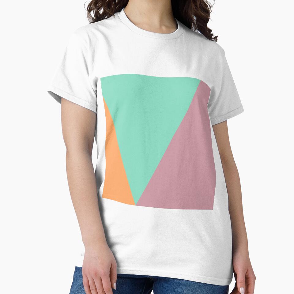 NORDIC Color Blocks Green Pink Orange by Delinda Graphic Studio