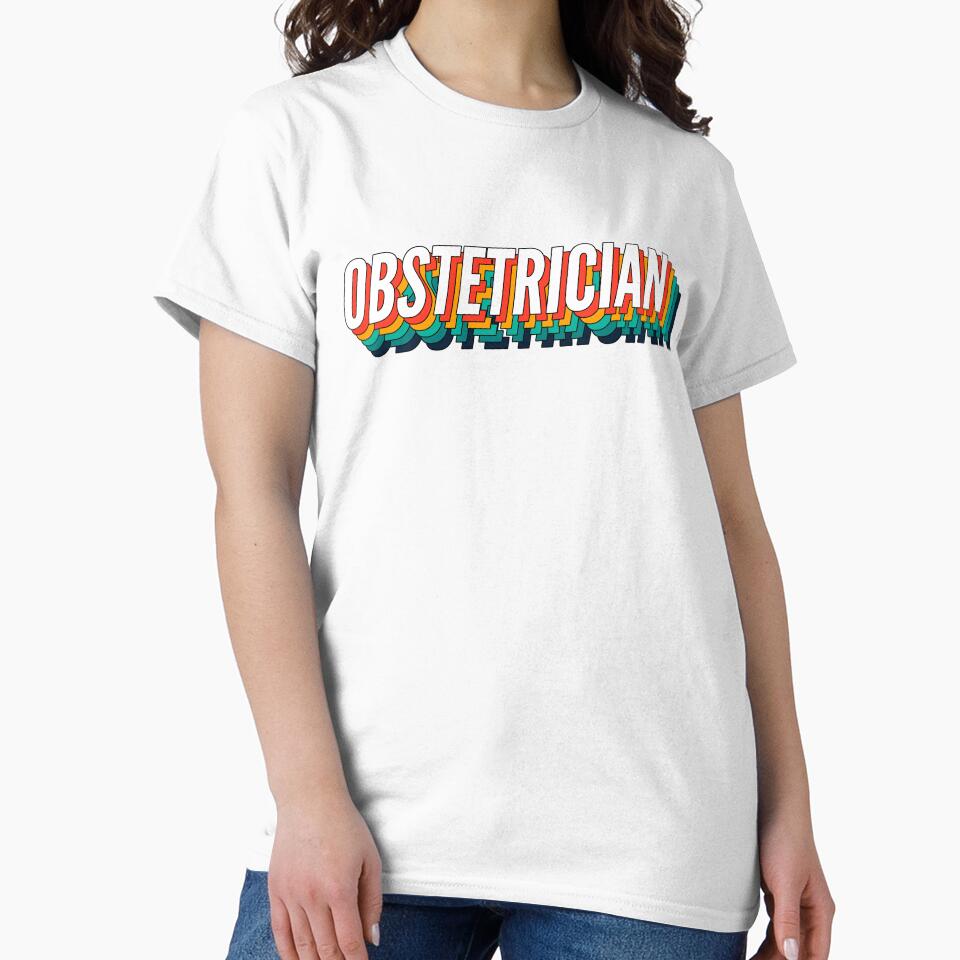 Obstetrician Retro Vintage Label For The Best Obstetrician by SVPOD Unisex , , , Long Sleeve Tee