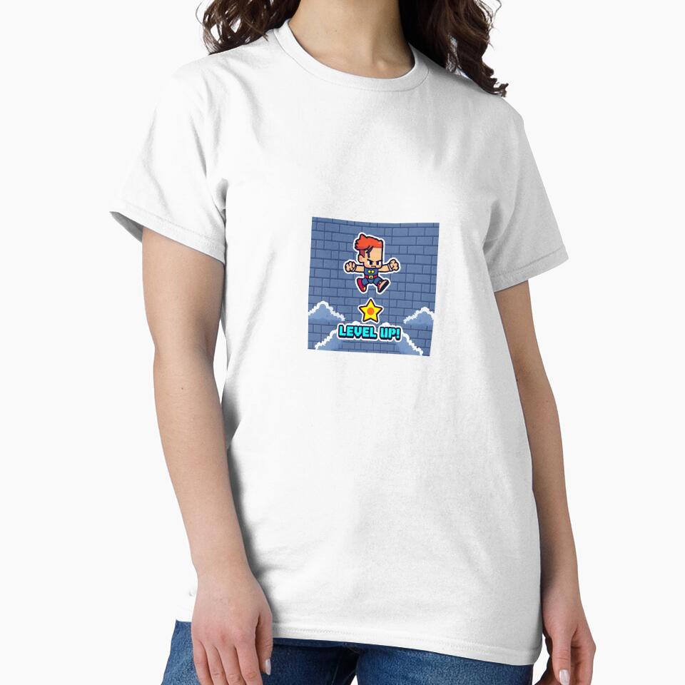 Level Up Pixel Art by Aibymark Unisex , , , Long Sleeve Tee