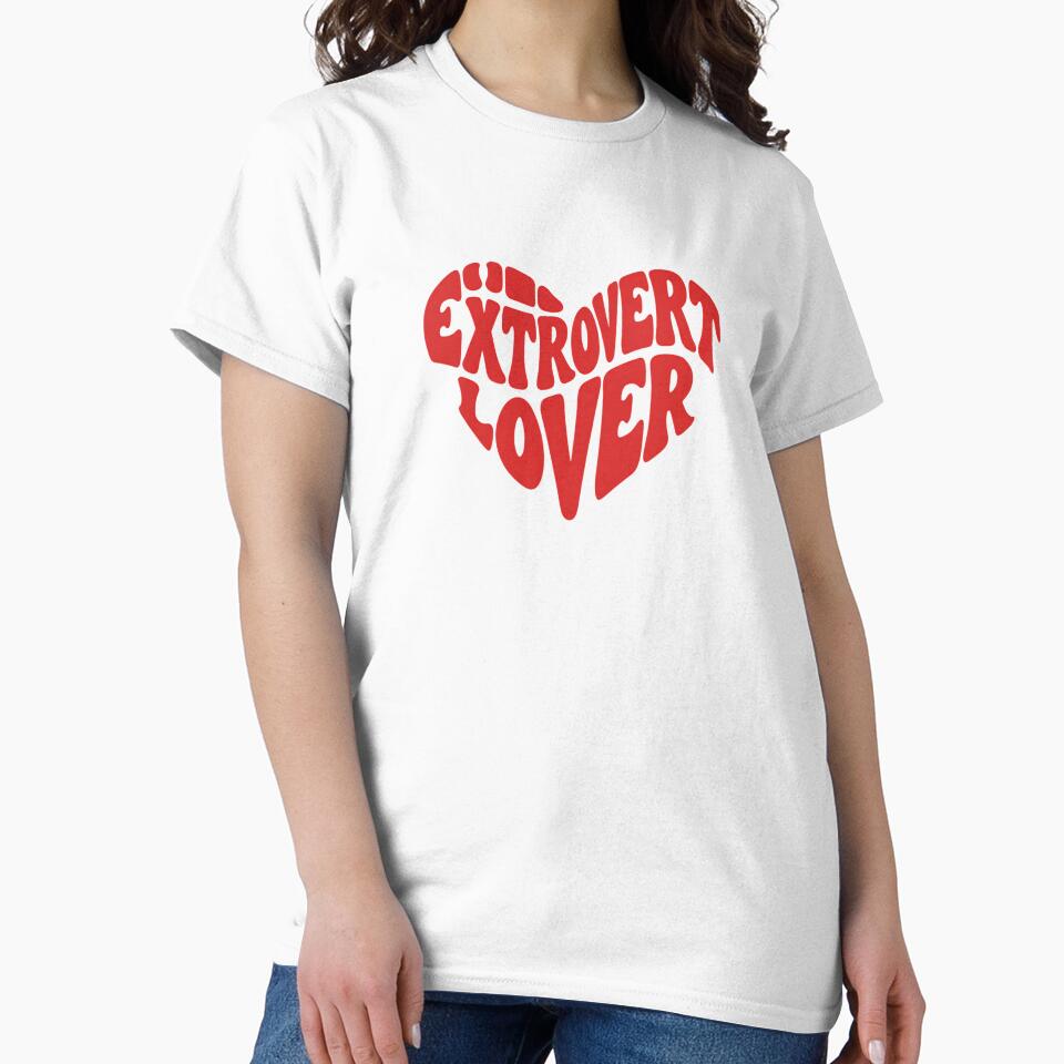 Retro Extrovert Lover by Itsheartshop Unisex , , , Long Sleeve Tee
