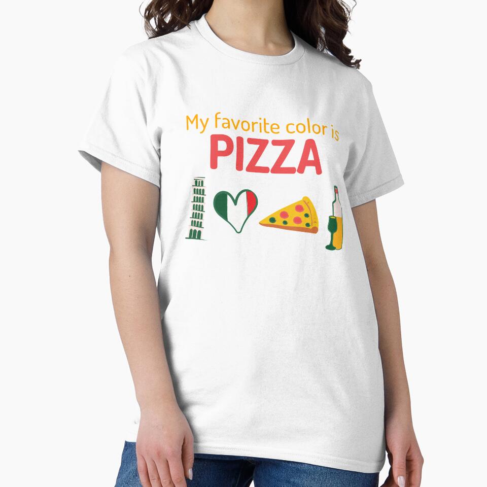 My Favorite Color Is Pizza by Balkanfood Unisex , , , Long Sleeve Tee