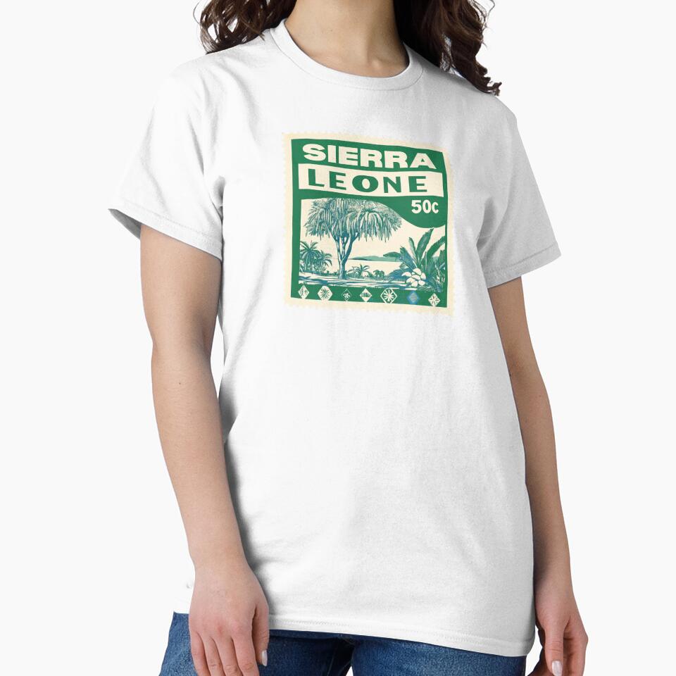 Sierra Leone Vintage Postage Stamp - Cotton Tree by tiigerdad Unisex , , , Long Sleeve Tee