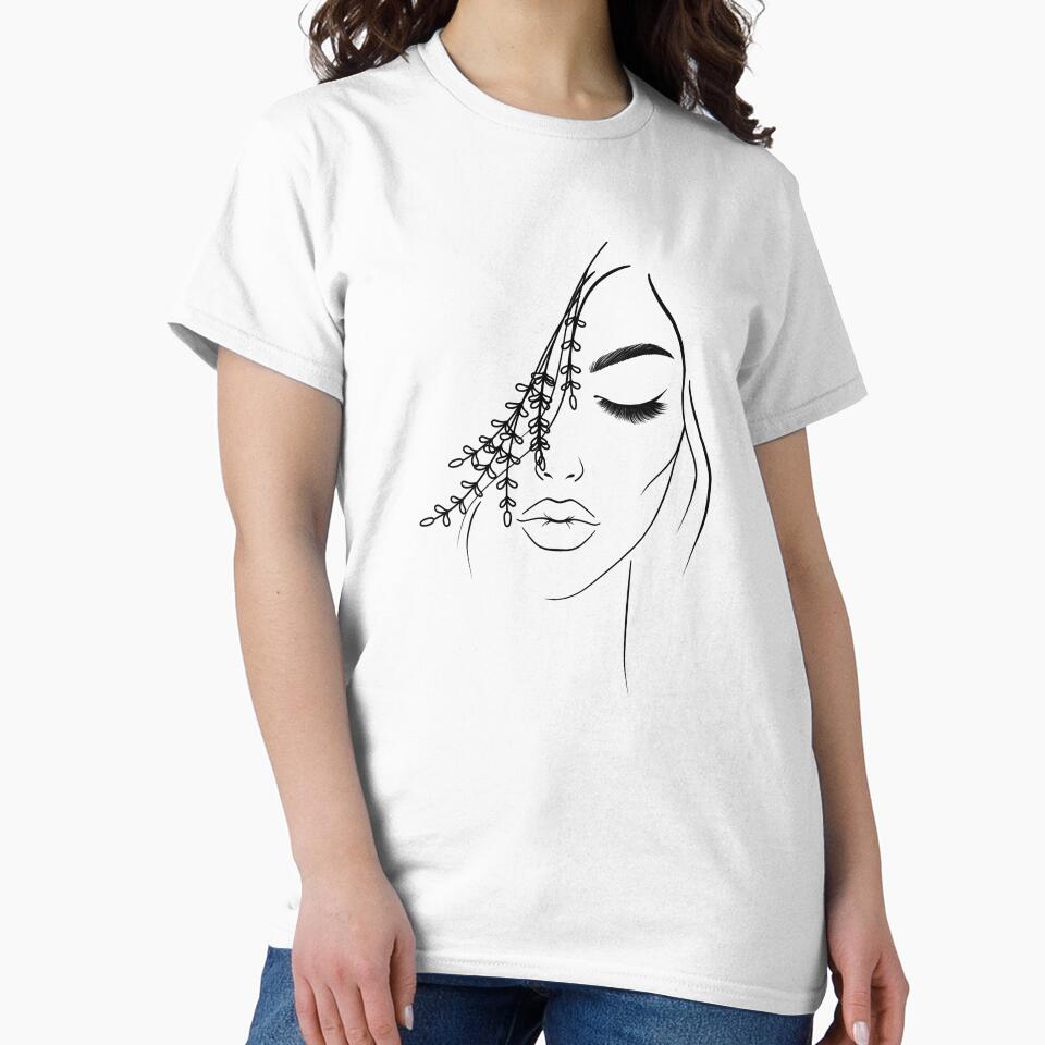 Minimalist Woman Line Art Portrait by MadeByMira